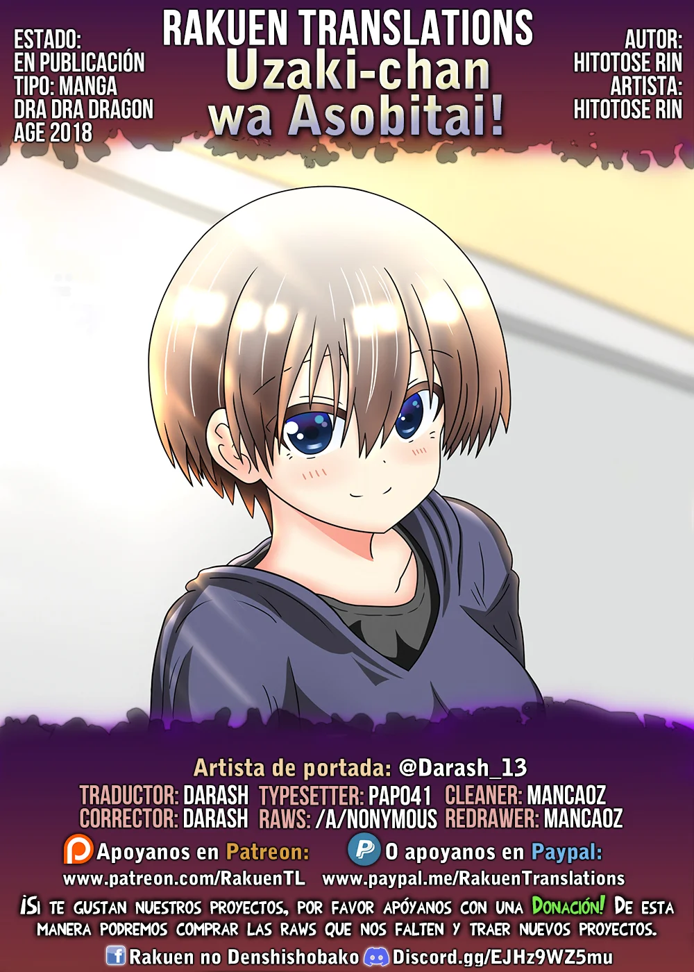 Uzaki-chan wa Asobitai! Capítulo 100 - Page 1